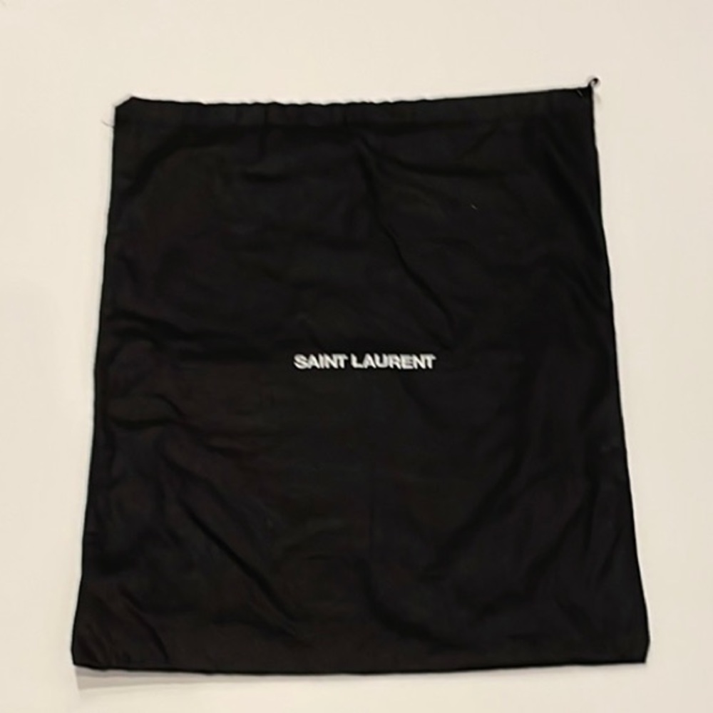Saint Laurent Black Dust Bag; 11.5”W x 15”H